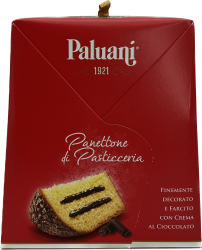 Panettone 750 g Finemente Decorato e Farcito Con Crema Al Cioccolato (Schokoladenfüllung)